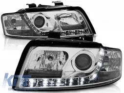 image-55-HEADLIGHTS DAYLIGHT CHROME fits AUDI A4 10.00-10.04