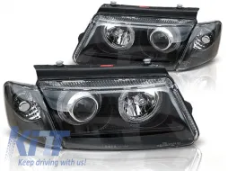 image-25-HEADLIGHTS ANGEL EYES BLACK fits VW PASSAT B5 3B 11.96-08.00