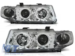image-77-HEADLIGHTS ANGEL EYES CHROME fits SEAT LEON / TOLEDO 04.99-08.04