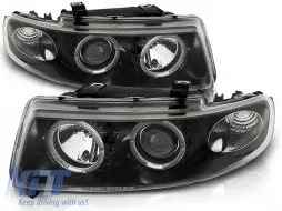 image-78-HEADLIGHTS ANGEL EYES BLACK fits SEAT LEON / TOLEDO 04.99-08.04