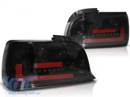 image-5-LED BAR TAIL LIGHTS SMOKE fits BMW E36 12.90-08.99 C/C