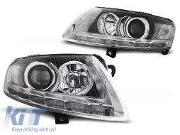 image-29-XENON HEADLIGHTS TRUE DRL CHROME fits AUDI A6 C6 04.04-08