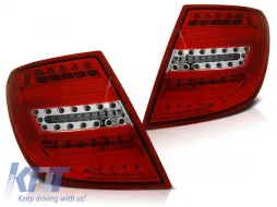 image-30-LED BAR TAIL LIGHTS RED WHIE fits MERCEDES C-KLASA W204 KOMBI 07-10