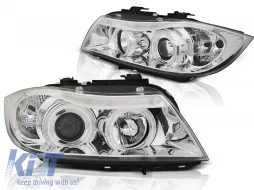 image-7-HEADLIGHTS ANGEL EYES CCFL CHROME fits BMW E90/E91 03.05-08.08