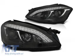 image-46-XENON HEADLIGHTS DAYLIGHT BLACK fits MERCEDES W221 05-09