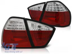image-4-LED BAR TAIL LIGHTS RED WHIE fits BMW E90 03.05-08.08