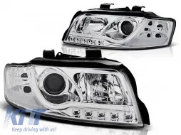image-56-HEADLIGHTS TUBE LIGHT CHROME fits AUDI A4 10.00-10.04