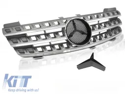 image-77-GRILLE SPORT SILVER CHROME fits MERCEDES W164 05-08