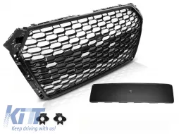 image-0-GRILLE SPORT GLOSSY BLACK PDC fits AUDI A4 B9 15-19