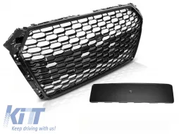 image-2-GRILLE SPORT GLOSSY BLACK fits AUDI A4 B9 15-19
