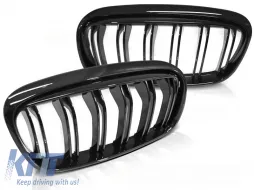 image-5-GRILLE GLOSSY BLACK DOUBLE BAR fits BMW F45/F46 14-18