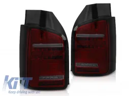 image-39-LED BAR TAIL LIGHTS RED SMOKE SEQ fits VW T5 10-15