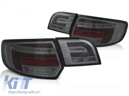 image-44-LED BAR RED TAIL LIGHTS SMOKE SEQ fits AUDI A3 8P 5D 08-12