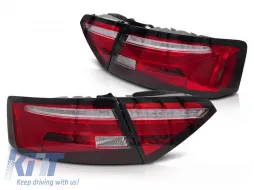 image-76-LED BAR TAIL LIGHTS RED WHITE SEQ fits AUDI A5 11-16