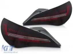 image-73-LED TAIL LIGHTS SEQ BLACK RED fits MERCEDES CLA C117 13-19 / X117 14-19 OE LED