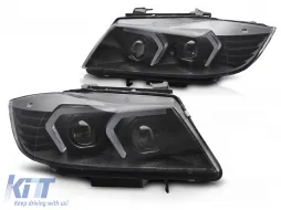 image-17-XENON HEADLIGHTS LED BLACK fits BMW E90/E91 LCI 09-11