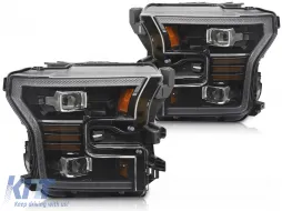 image-20-HEADLIGHTS LED BLACK fits FORD F150 MK13 14-17