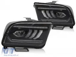 image-23-HEADLIGHTS TUBE LED BLACK fits FORD MUSTANG 04-09