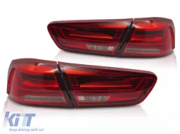 image-5-LED TAIL LIGHTS RED fits MITSUBISHI LANCER 8 SEDAN 08-16 / LANCER EVOLUTION X 07-16