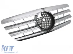 image-75-GRILLE SPORT CHROME fits MERCEDES W210 99-02 / S210 99-03