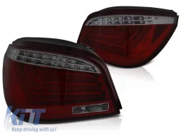 image-1-LED BAR TAIL LIGHTS RED SMOKE fits BMW E60 07.03-02.07