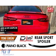 image-22-A5 B9 Rear Sport Style Spoiler Piano Black ABS / 2017 - 2021 (Coupe & Sedan)