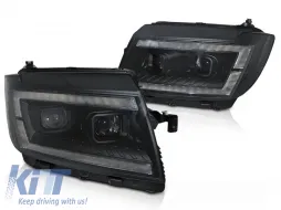 image-54-LED HEADLIGHTS TUBE LIGHT BLACK DRL SEQ fits VW CRAFTER II 2017- 