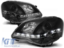 image-75-HEADLIGHTS DAYLIGHT BLACK fits VW POLO 9N3 04.05-09