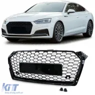 image-27-Sport radiator grille grill glossy black suitable for Audi A5 F5 from 16