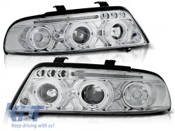 image-7-HEADLIGHTS ANGEL EYES CHROME fits AUDI A4 01.99-09.00