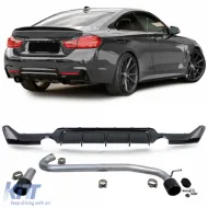 image-5-Rear diffuser gloss + tailpipe 440 look fits BMW F32 F33 F36 425 428 430
