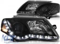 image-32-HEADLIGHTS DAYLIGHT BLACK fits VW PASSAT B6 3C 03.05-10