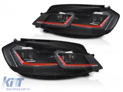 image-37-HEADLIGHTS FULL LED RED SEQ DRL fits VW GOLF VII 17-19