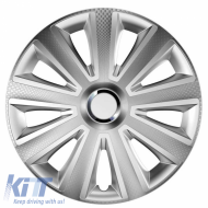 image-20-Wheel Covers 15'' Aviator 104295 Carbon RC Silver CBX 4 Pieces