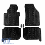 image-2-Rubber Car Mats Gledring 0067 suitable for VW Touran 2003-2015 Black 4 Pieces