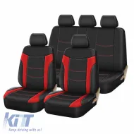 image-30-Seat Covers Super Sport All In One Black-Red Set Front-Rear 11 Pieces