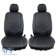 image-41-Semi Front Seat Covers PU Royal Black 4 Pieces