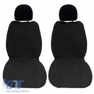 image-4-Seat Front Cushions Towel Super Fresh Black 2 Pieces