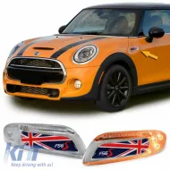 image-76-Side Fender Indicators suitable for Mini Cooper F56 13+ Union Jack Flag Blue Led White 2 pcs