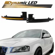 image-28-Mirror Led suitable for Audi A3 8P 08-10 / A4 A5 B8 07-09 / A6 C6 08-10 / A8 07-10 / Q3 07-17 Dynamic Canbus Black/Smoke 2 Pcs