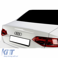 image-0-Trunk Spoiler suitable for Audi A4 B8 08-15 S4 Look Lipspoiler made from Polyurethane