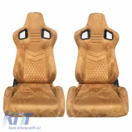 image-16-Bucket Seats RS Suede Alcantara Beige With Beige Cross Stitching Pair 2 Pcs