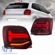 image-61-Tailights Set Suitable for VW Polo 6R 09-14 LED Bar Dynamic Red/Crystal VLand