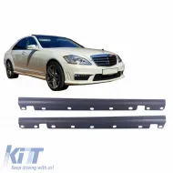 image-15-Side Skirts suitable for Mercedes-Benz S-Class W221 06-13 A Design S65 Look Long From Abs Plastic 2 pcs