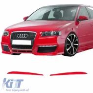 image-9-Headlight Covers Eyebrows suitable for Audi A3 8P 03-08 Evil Eye / Bad Look 2 Pcs