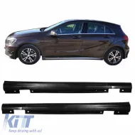 image-16-Side Skirts suitable for Mercedes-Benz A-Class W176 12-18 A Design A45 Look from ABS plastic 2 pcs