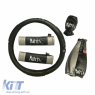image-13-Steering Wheel Cover PVC Matrix Gray Medium 38cm