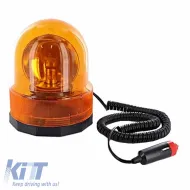 image-38-Revolving Warning Light Magnetic 12V 12x15.5cm Orange