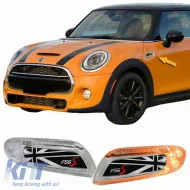 image-28-Side Fender Indicators suitable for Mini Cooper F56 13+ Union Jack Flag Black Led White 2 pcs