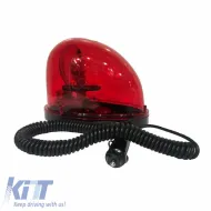 image-49-Revolving Warning Light Magnetic Oval 12V 12.5x13.5cm Red